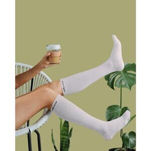 Clove Shoes Compression Socks Celestial White Small Multicolor Speckled